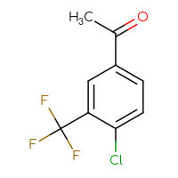 Chemical structure of 1-[4-chloro-3-(trifluoromethyl)phenyl]ethan-1-one - CSSB00000034718