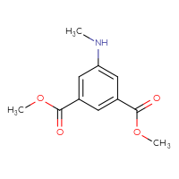 Chemical structure of 1,3-dimethyl 5-(methylamino)benzene-1,3-dicarboxylate - CSSB00005720096