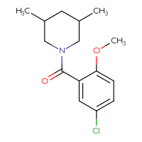 Chemical structure of 1-(5-chloro-2-methoxybenzoyl)-3,5-dimethylpiperidine - CSSB00048388205