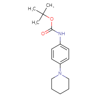Chemical structure of tert-butyl N-[4-(piperidin-1-yl)phenyl]carbamate - CSSB00012224427