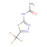Chemical structure of N-[5-(trifluoromethyl)-1,3,4-thiadiazol-2-yl]acetamide - CSSB00000044578