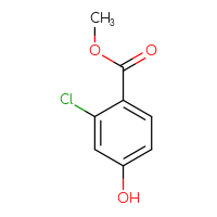 Chemical structure of methyl 2-chloro-4-hydroxybenzoate - CSSB00000081488
