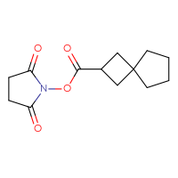 Chemical structure of 2,5-dioxopyrrolidin-1-yl spiro[3.4]octane-2-carboxylate - CSSB00108298766