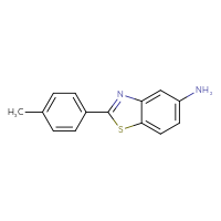 Chemical structure of 2-(4-methylphenyl)-1,3-benzothiazol-5-amine - CSSB00160498704