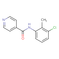 Chemical structure of N-(3-chloro-2-methylphenyl)pyridine-4-carboxamide - CSSB00046130713