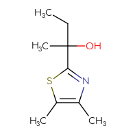 Chemical structure of 2-(4,5-dimethyl-1,3-thiazol-2-yl)butan-2-ol - CSSB00023600066