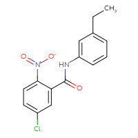 Chemical structure of 5-chloro-N-(3-ethylphenyl)-2-nitrobenzamide - CSSB00047604353