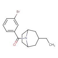 Chemical structure of 8-(3-bromobenzoyl)-3-ethyl-8-azabicyclo[3.2.1]octane - CSSB02232382208