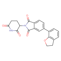 Chemical structure of 5-(2,3-dihydro-1-benzofuran-7-yl)-2-(2,6-dioxopiperidin-3-yl)-2,3-dihydro-1H-isoindole-1,3-dione - CSSB06583249740