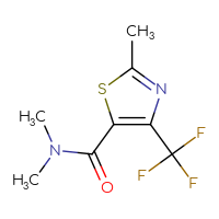 Chemical structure of N,N,2-trimethyl-4-(trifluoromethyl)-1,3-thiazole-5-carboxamide - CSSB06925482471