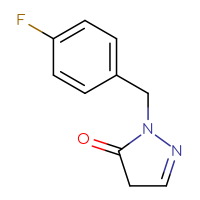 Chemical structure of 1-[(4-fluorophenyl)methyl]-4,5-dihydro-1H-pyrazol-5-one - CSSB00013257351
