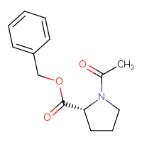 Chemical structure of benzyl (2R)-1-acetylpyrrolidine-2-carboxylate - CSSB00103740231