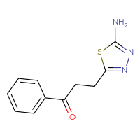 Chemical structure of 3-(5-amino-1,3,4-thiadiazol-2-yl)-1-phenylpropan-1-one - CSSB00000066599