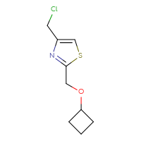 Chemical structure of 4-(chloromethyl)-2-(cyclobutoxymethyl)-1,3-thiazole - CSSB00011613073