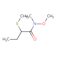 Chemical structure of N-methoxy-N-methyl-2-(methylsulfanyl)butanamide - CSSB00019800986
