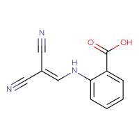 Chemical structure of 2-[(2,2-dicyanoeth-1-en-1-yl)amino]benzoic acid - CSSB00000065926