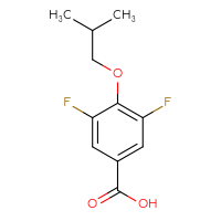 Chemical structure of 3,5-difluoro-4-(2-methylpropoxy)benzoic acid - CSSB00011822608