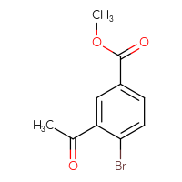 Chemical structure of methyl 3-acetyl-4-bromobenzoate - CSSB00016005208