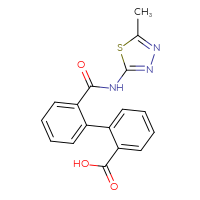 Chemical structure of 2'-[(5-methyl-1,3,4-thiadiazol-2-yl)carbamoyl]-[1,1'-biphenyl]-2-carboxylic acid - CSSB00160389775