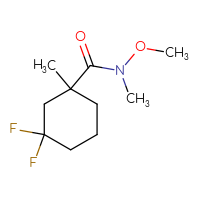 Chemical structure of 3,3-difluoro-N-methoxy-N,1-dimethylcyclohexane-1-carboxamide - CSSB01395049233