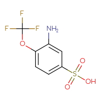 Chemical structure of 3-amino-4-(trifluoromethoxy)benzene-1-sulfonic acid - CSSB00021338690
