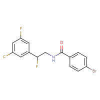 Chemical structure of 4-bromo-N-[2-(3,5-difluorophenyl)-2-fluoroethyl]benzamide - CSSB15368365064