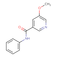 Chemical structure of 5-methoxy-N-phenylpyridine-3-carboxamide - CSSB00102562651