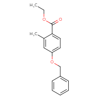 Chemical structure of ethyl 4-(benzyloxy)-2-methylbenzoate - CSSB00009996969