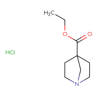Chemical structure of ethyl 1-azabicyclo[2.2.1]heptane-4-carboxylate hydrochloride - CSSB14863682700