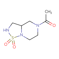 Chemical structure of 5-acetyl-hexahydro-2H-1λ⁶-[1,2,5]thiadiazolo[2,3-a]pyrazine-1,1-dione - CSSB00116831845