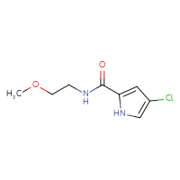 Chemical structure of 4-chloro-N-(2-methoxyethyl)-1H-pyrrole-2-carboxamide - CSSB00016355535