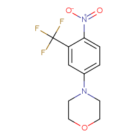 Chemical structure of 4-[4-nitro-3-(trifluoromethyl)phenyl]morpholine - CSSB00049452985