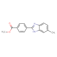 Chemical structure of methyl 4-(6-methyl-1H-1,3-benzodiazol-2-yl)benzoate - CSSB00103883006