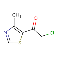 Chemical structure of 2-chloro-1-(4-methyl-1,3-thiazol-5-yl)ethan-1-one - CSSB00012277019