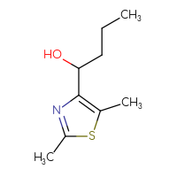 Chemical structure of 1-(2,5-dimethyl-1,3-thiazol-4-yl)butan-1-ol - CSSB00117091953