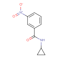 Chemical structure of N-cyclopropyl-3-nitrobenzamide - CSSB00000160610