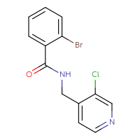 Chemical structure of 2-bromo-N-[(3-chloropyridin-4-yl)methyl]benzamide - CSSB00038726609