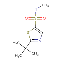 Chemical structure of 2-tert-butyl-N-methyl-1,3-thiazole-5-sulfonamide - CSSB00156138389
