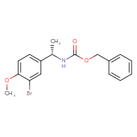 Chemical structure of benzyl N-[(1S)-1-(3-bromo-4-methoxyphenyl)ethyl]carbamate - CSSB03496571355