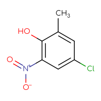 Chemical structure of 4-chloro-2-methyl-6-nitrophenol - CSSB00000702785