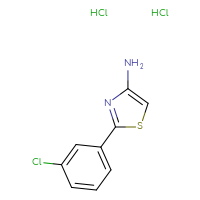 Chemical structure of 2-(3-chlorophenyl)-1,3-thiazol-4-amine dihydrochloride - CSSB00025775183