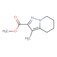 Chemical structure of methyl 3-methyl-4H,5H,6H,7H-pyrazolo[1,5-a]pyridine-2-carboxylate - CSSB01392470897