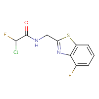 Chemical structure of 2-chloro-2-fluoro-N-[(4-fluoro-1,3-benzothiazol-2-yl)methyl]acetamide - CSSB21332120727