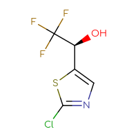 Chemical structure of (1R)-1-(2-chloro-1,3-thiazol-5-yl)-2,2,2-trifluoroethan-1-ol - CSSB00103099749