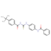 Chemical structure of N-[4-({[(4-tert-butylphenyl)formamido]methanethioyl}amino)phenyl]benzamide - CSSB00025704863
