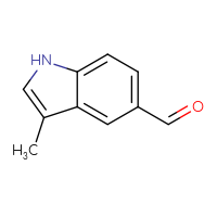 Chemical structure of 3-methyl-1H-indole-5-carbaldehyde - CSSB00000112212
