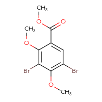 Chemical structure of methyl 3,5-dibromo-2,4-dimethoxybenzoate - CSSB00135391407