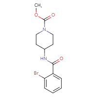 Chemical structure of methyl 4-(2-bromobenzamido)piperidine-1-carboxylate - CSSB00029589832