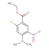 Chemical structure of ethyl 4-(dimethylamino)-2-fluoro-5-nitrobenzoate - CSSB02003555646