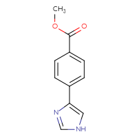 Chemical structure of methyl 4-(1H-imidazol-4-yl)benzoate - CSSB00010500151